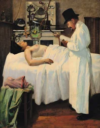 Der erste Versuch, Krebs mit Röntgenstrahlen zu behandeln, durch Doktor Chicotot, 1907